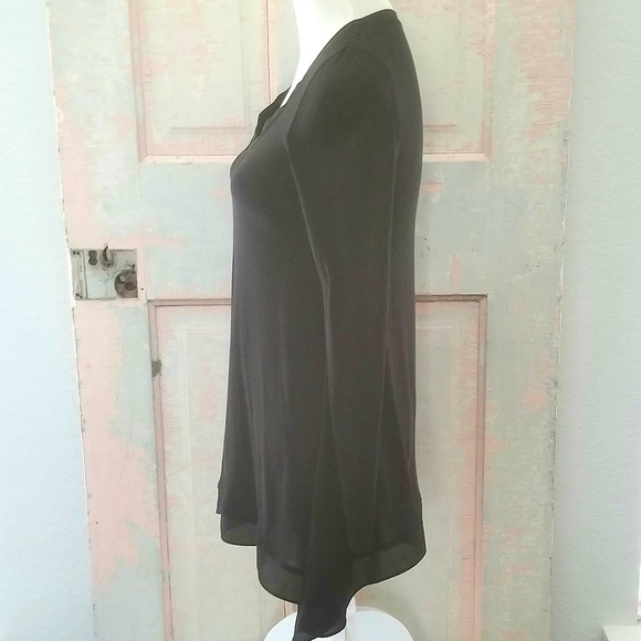 Make Offer Anthro Deletta Lokka Tunic Top Black - Picture 6 of 8